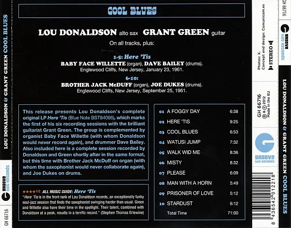 Lou Donaldson & Grant Green - Cool Blues (1961)