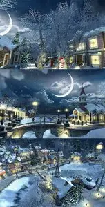 Snow Village 3D Screensaver 1.1.0.2 Portable 