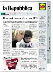 la Repubblica - 13 Febbraio 2018