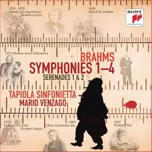 Tapiola Sinfonietta, Mario Venzago - Brahms: Symphonies Nos. 1-4, Serenades Nos. 1 & 2 (2018)