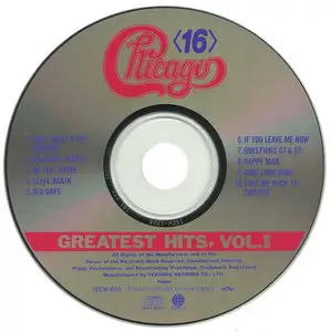 Chicago - Greatest Hits Volume II (1981) [Teichiku Records, TECW-1920] Re-up