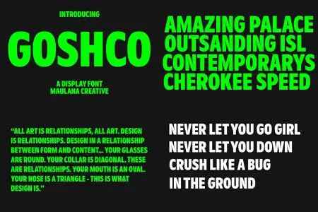 Goshco - Sans Display Font