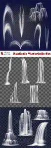 Vectors - Realistic Waterfalls Set