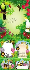Wild African Animals Vector