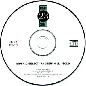 Andrew Hill - Mosaic Select 23: Solo (2006) {3CD Set, Mosaic Records MS-023 rec 1978}