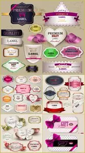 Vector: Labels with decorative elements