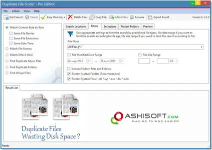 Ashisoft Duplicate File Finder Pro 6.1.0.0 + Portable