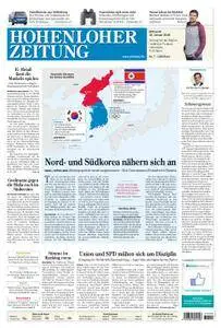 Hohenloher Zeitung - 10. Januar 2018