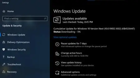 Windows 10 Insider Preview (20H1) Build 19002.1