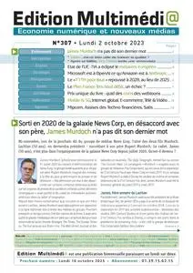 Edition Multimédi@ N.307 - 2 Octobre 2023