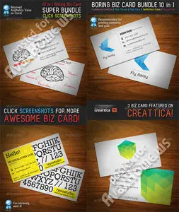 GraphicRiver Boring Business Card Bundle 10 in 1