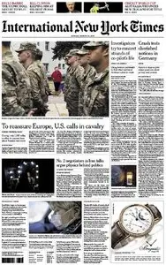 International New York Times - Monday, 30 March 2015
