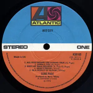 Gene Page - Hot City (Atlantic 1974) 24-bit/96kHz Vinyl Rip