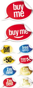 Sale Stickers Vector