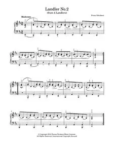 Landler No. 2 (from 'Four Landlers') - Franz Schubert or von Weyrauch (Piano Solo)