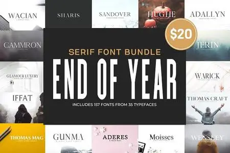 CreativeMarket - Christmas SALE - Serif Bundle 3263294