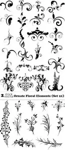 Vectors - Ornate Floral Elements (Set 21)