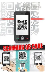 Scanning qr code - Stock Vectors