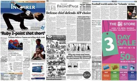 Philippine Daily Inquirer – February 15, 2014