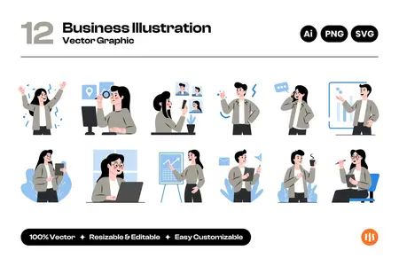 EE - Business Activity Concept Illustrations 3TZXTN2