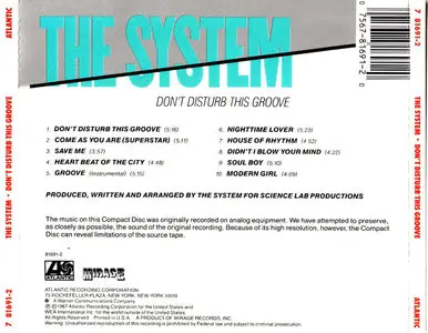 The System - Don't Disturb This Groove (1987) {Mirage/Atlantic} **[RE-UP]**