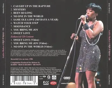 Anita Baker - A Night Of Rapture Live (2004) [Enhanced CD] {Atlantic}