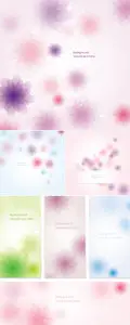 Abstract Floral Backgrounds & Banners Vector