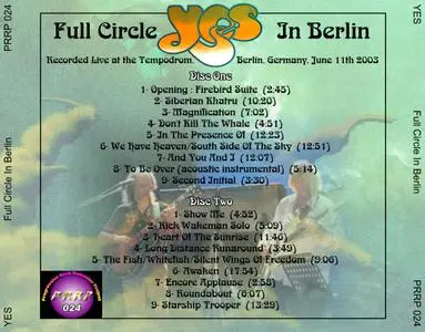 Yes - Full Circle In Berlin (2003)