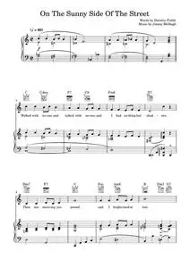 On The Sunny Side Of The Street - Dorothy Fields, Frank Sinatra (Piano-Vocal-Guitar (Piano Accompaniment))
