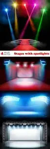 Vectors - Stages with spotlights