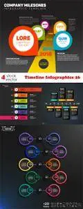 Vectors - Timeline Infographics 26