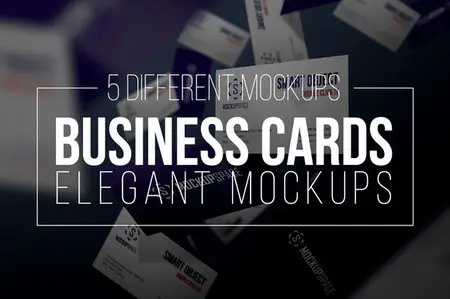 CreativeMarket - Business Cards - 5 Elegant Mockups