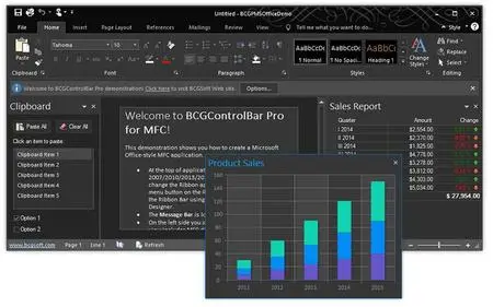BCGControlBar Professional Edition for MFC 28.0