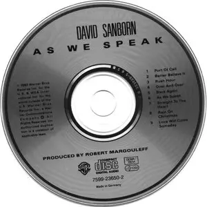 David Sanborn - As We Speak (1982) {WB 23650}