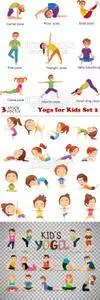 Vectors - Yoga for Kids Set 2