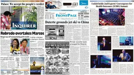 Philippine Daily Inquirer – May 11, 2016