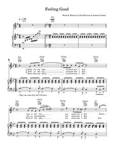 Feeling Good - Nina Simone (Piano-Vocal-Guitar (Piano Accompaniment))