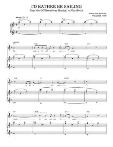 I'd Rather Be Sailing - William A. Finn (Piano Vocal)