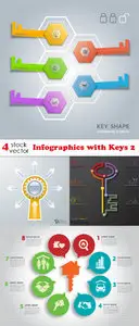 Vectors - Infographics with Keys 2