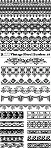 Vectors - Vintage Floral Borders 18