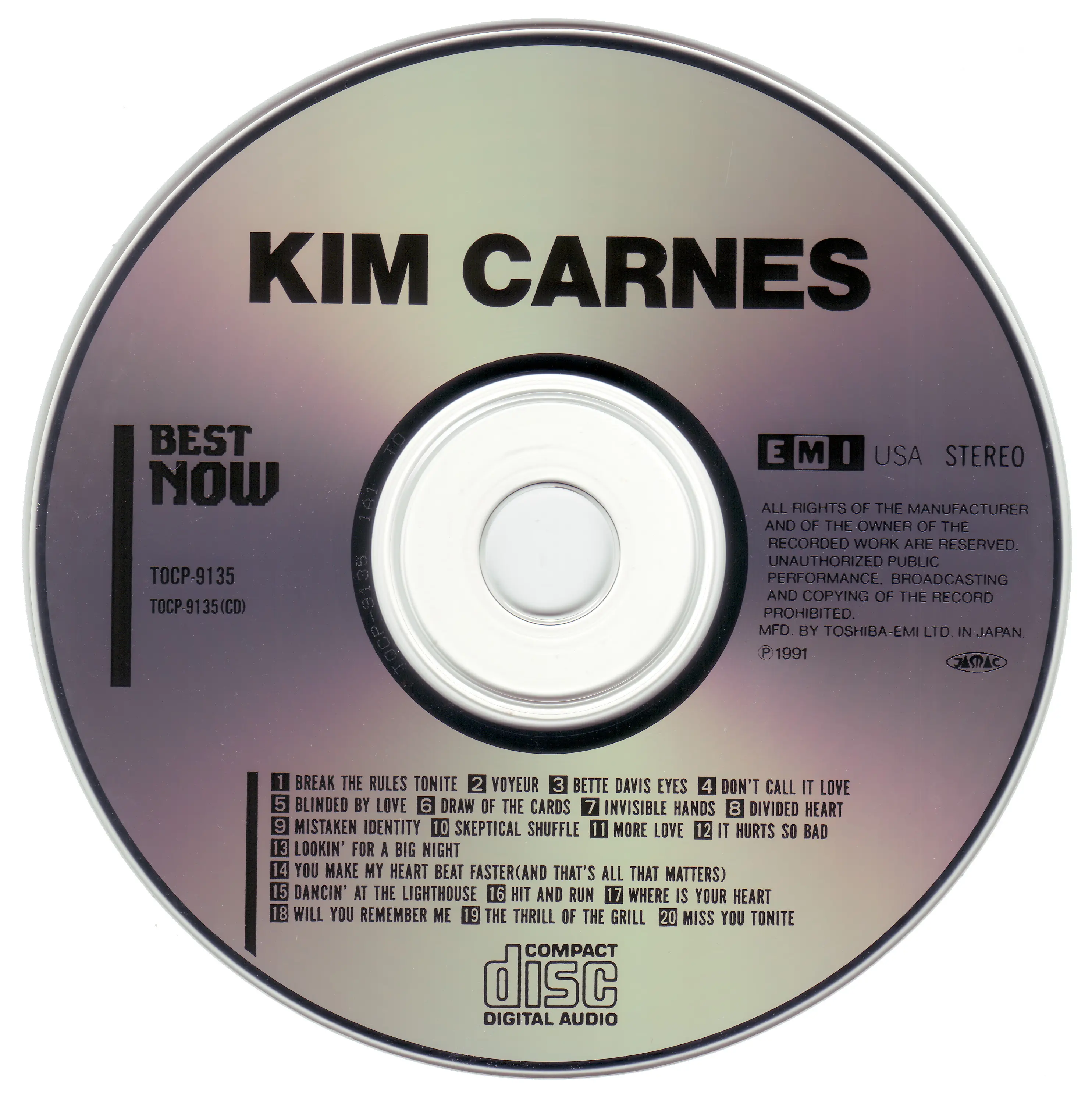 Kim Carnes - Best Now (1991) [Japan] / AvaxHome