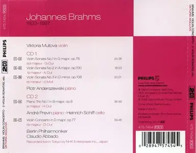 Brahms · Violin Concerto ·  3 Sonatas · Piano Trio, op.8
