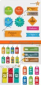 Banner discount price tag vector