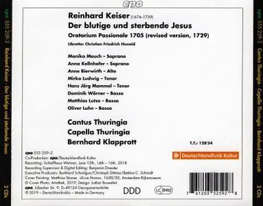 Bernhard Klapprott, Capella Thuringia, Cantus Thuringia - Reinhard Keiser: Der blutige und sterbende Jesus (2019)