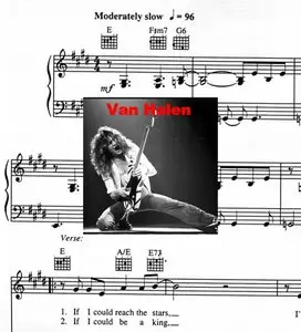 Van Halen Sheet Music For Piano, Guitare, paroles