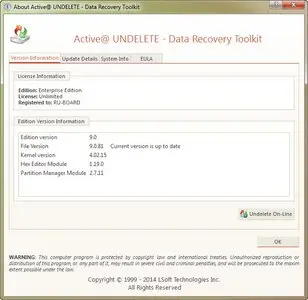Active UNDELETE 9.0.81 Enterprise Edition