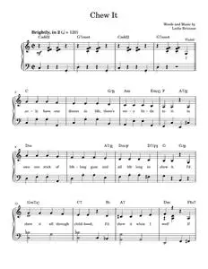 Chew It - Leslie Bricusse, Willy Wonka (Easy Piano)