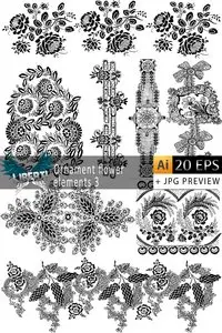 Ornament flower elements 3