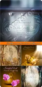 Vintage romantic vector background