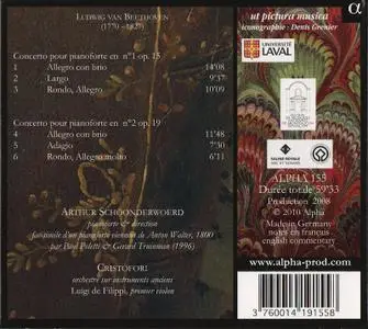 Arthur Schoonderwoerd, Cristofori - Beethoven: Concerti 1 & 2 pour le pianoforte avec accompagnement d'orchestre (2008)